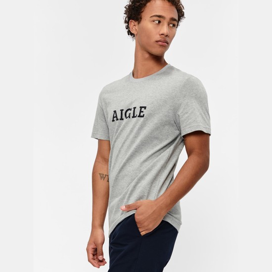 Aigle Technical T-shirts Men Grey ZA-84072